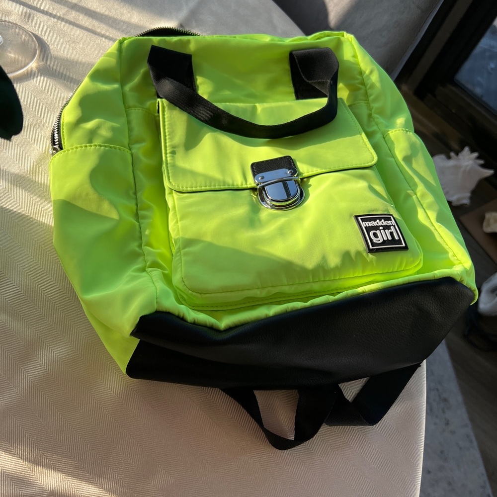 Madden Girl Neon backpack  NWT